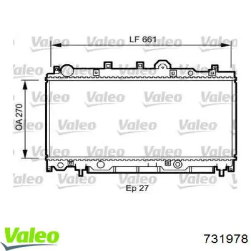 Радиатор 731978 VALEO