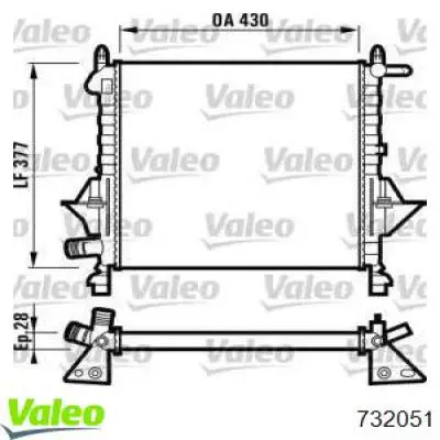 Радиатор 732051 VALEO