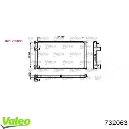 Радиатор 732063 VALEO