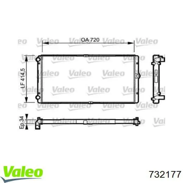 732177 VALEO Радиатор основной