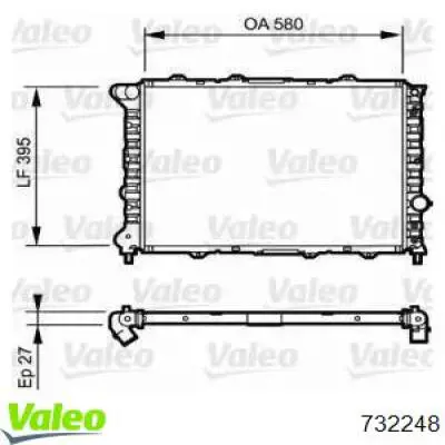 Радиатор 732248 VALEO