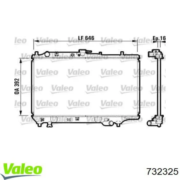 Радиатор 732325 VALEO