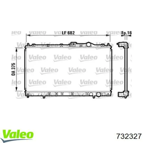 Радиатор 732327 VALEO