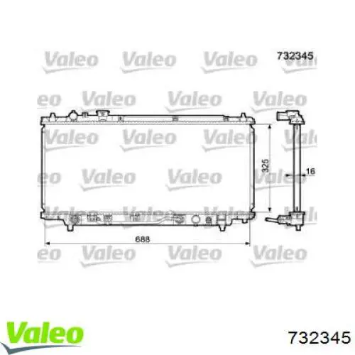 Радиатор 732345 VALEO