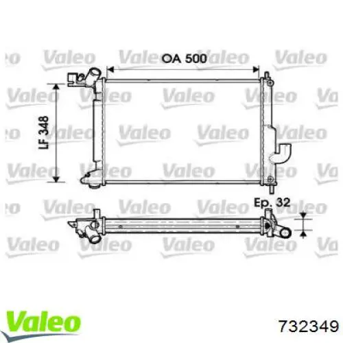 Радиатор 732349 VALEO