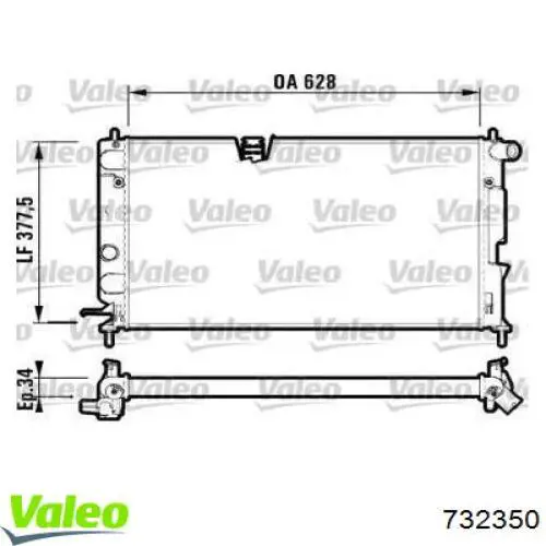 Радиатор 732350 VALEO