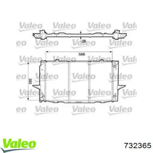 Радиатор 732365 VALEO