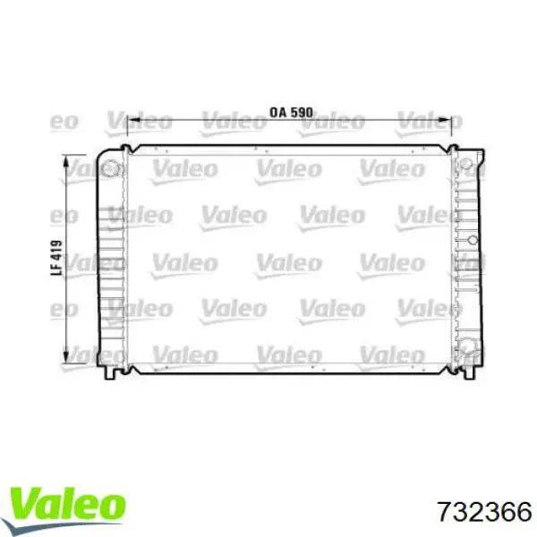 Радиатор 732366 VALEO