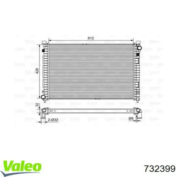 Радиатор 732399 VALEO