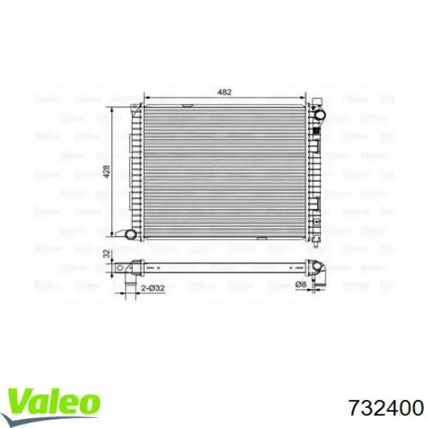 Радиатор 732400 VALEO