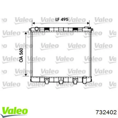 Радиатор 732402 VALEO