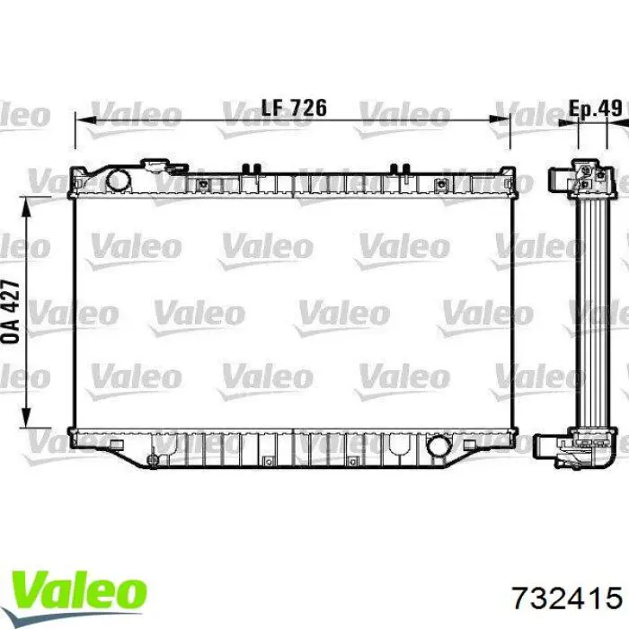 732415 VALEO Радиатор основной
