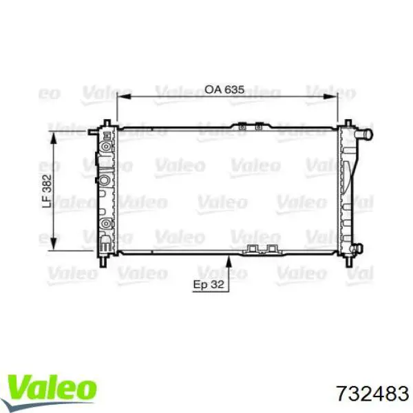 Радиатор 732483 VALEO