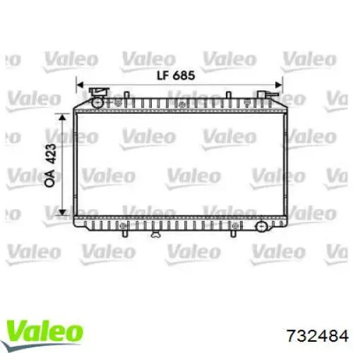 Радиатор 732484 VALEO