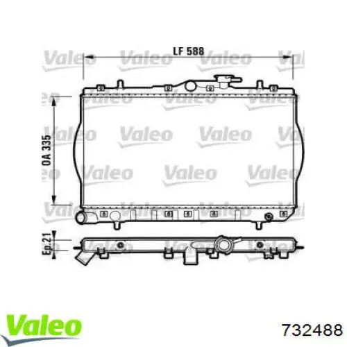 Радиатор 732488 VALEO