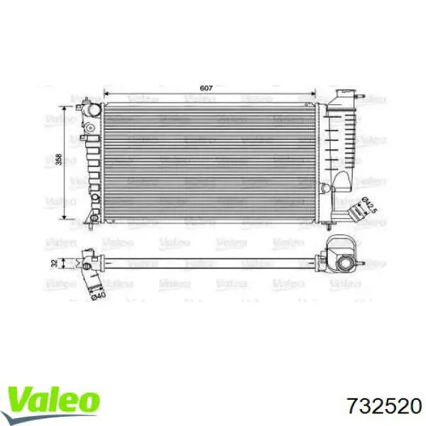 Радиатор 732520 VALEO