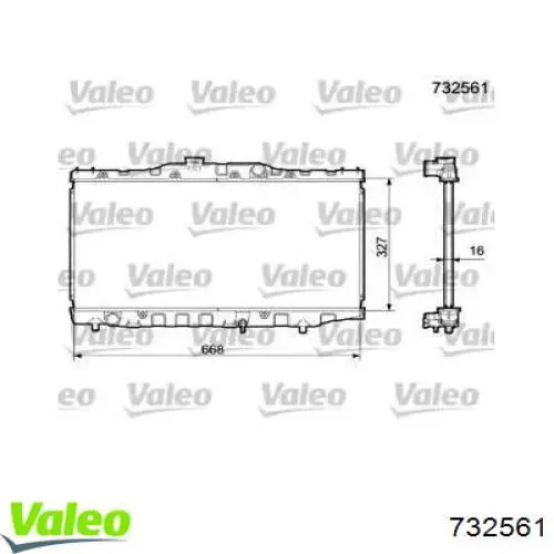 Радиатор 732561 VALEO