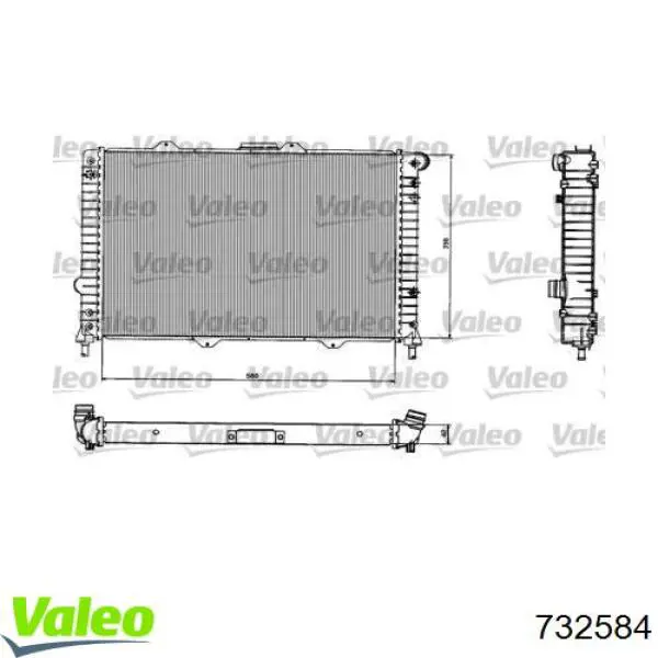 Радиатор 732584 VALEO