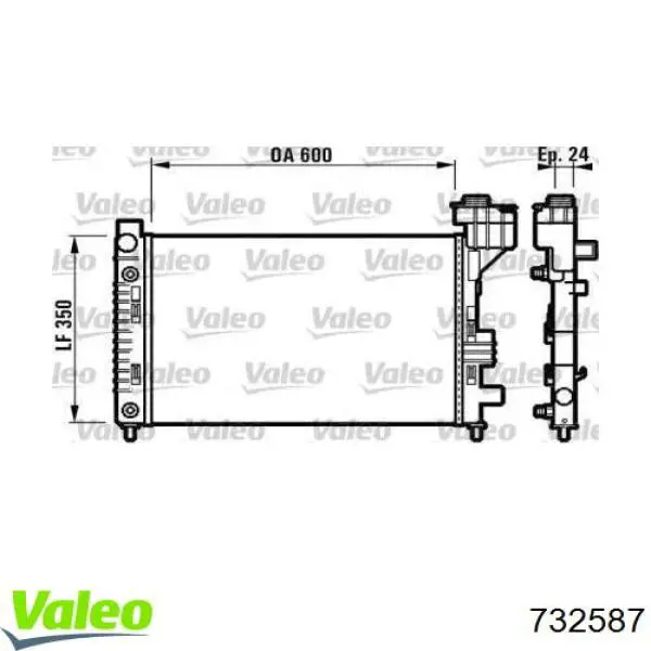 Радиатор 732587 VALEO