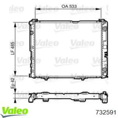 Радиатор 732591 VALEO