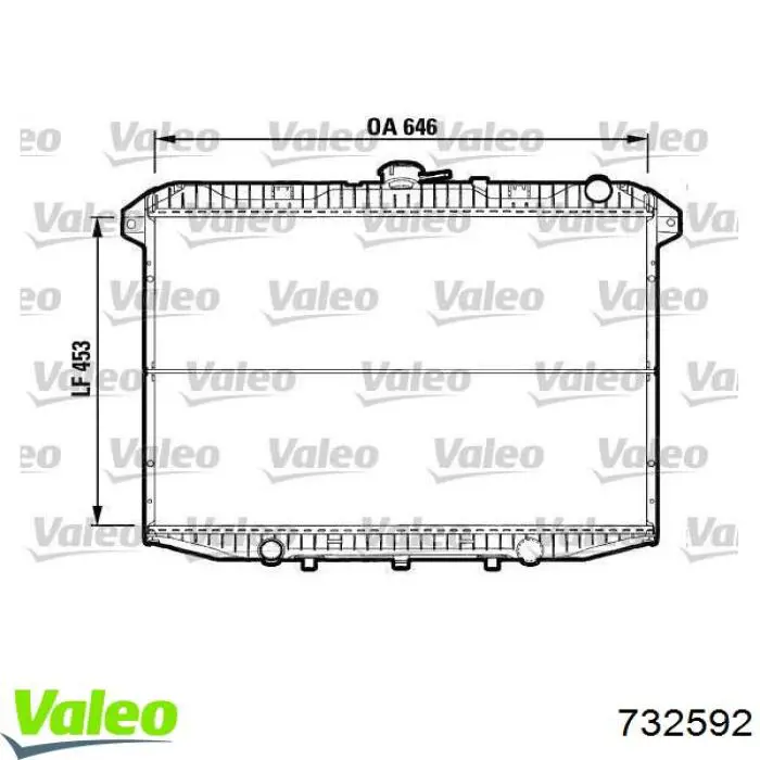 Радиатор 732592 VALEO