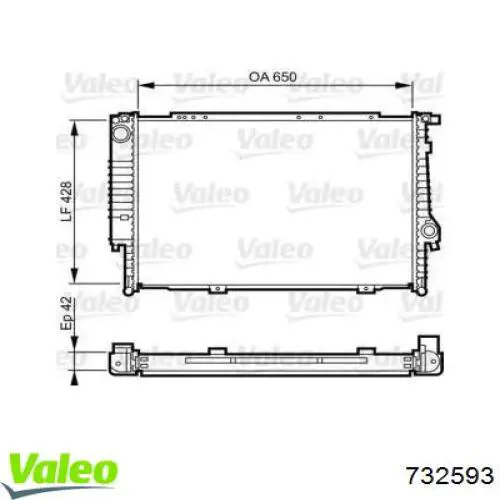 Радиатор 732593 VALEO