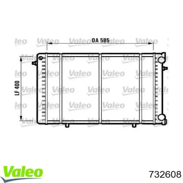 Радиатор 732608 VALEO