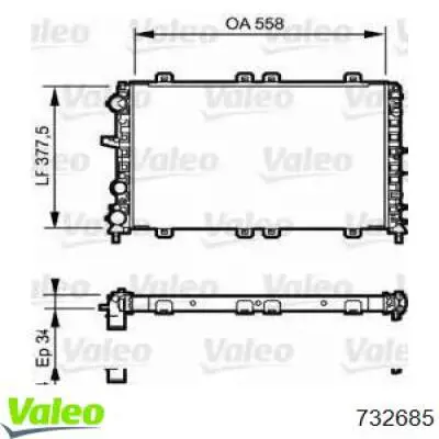 Радиатор 732685 VALEO