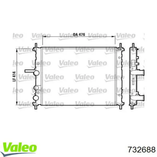 Радиатор 732688 VALEO