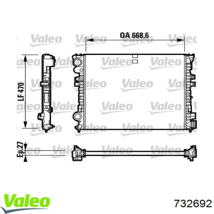 Купить 1331ZW Peugeot/Citroen Радиатор водяной