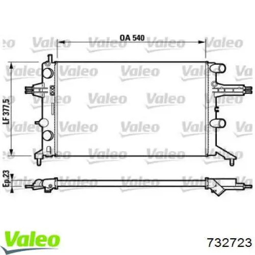 Радиатор 732723 VALEO