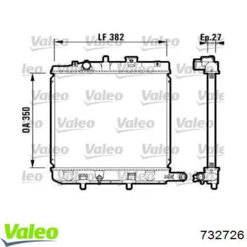 Радиатор 732726 VALEO