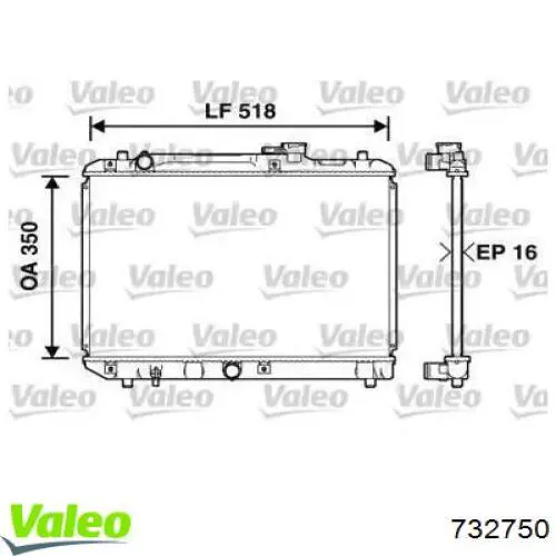 Радиатор 732750 VALEO