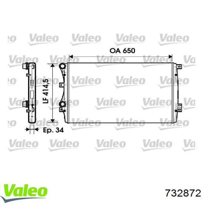 Радиатор охлаждения двигателя VALEO 732872 цена, от 73.10 USD