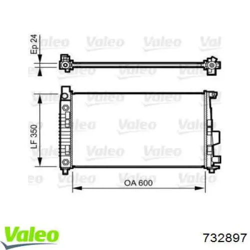 Радиатор 732897 VALEO