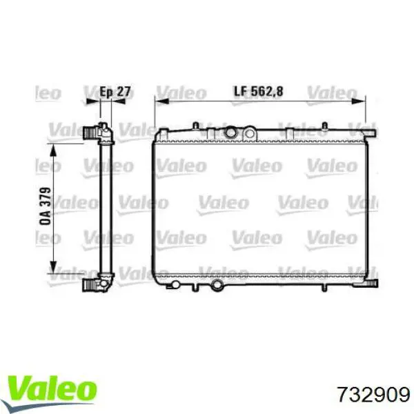 Радиатор 732909 VALEO