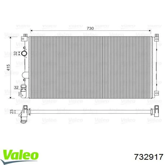 Купить 732917 VALEO Радиатор водяной