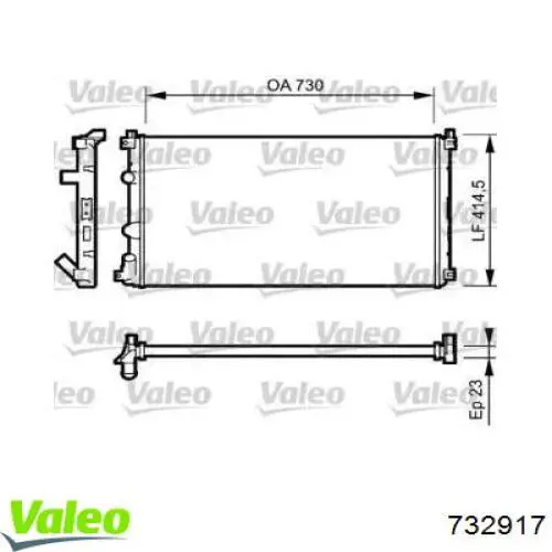 732917 VALEO Радиатор основной