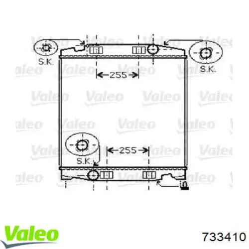 Радиатор 733410 VALEO