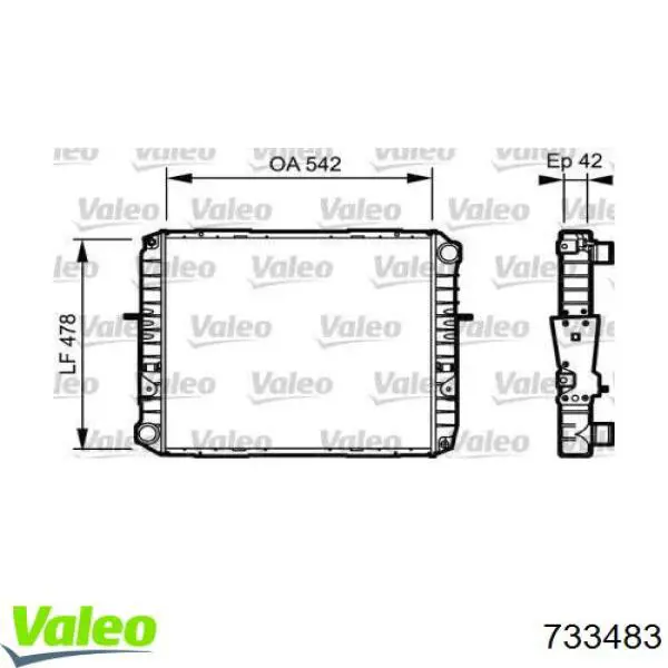 Радиатор 733483 VALEO