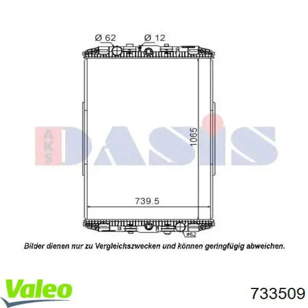 Радиатор охлаждения двигателя VALEO 733509 цена, от 574.30 USD