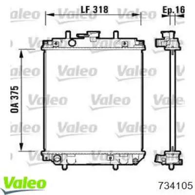 Радиатор 734105 VALEO