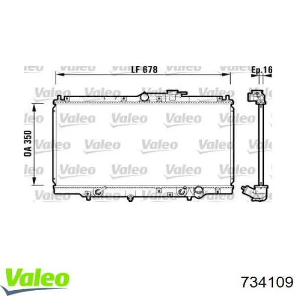 Радиатор 734109 VALEO