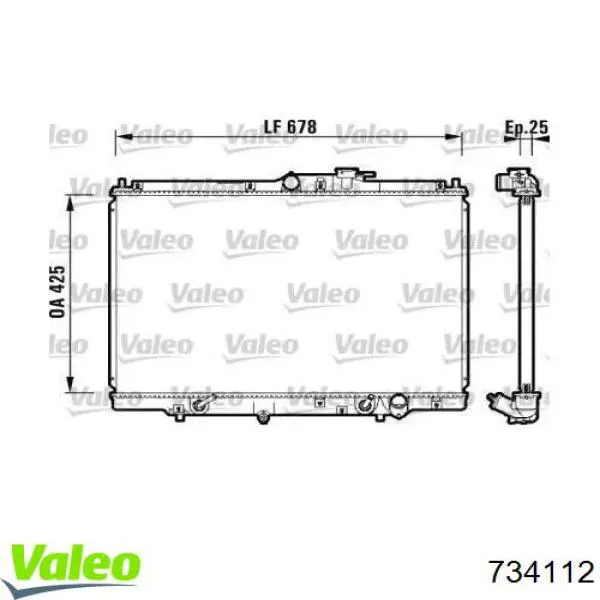 Радиатор 734112 VALEO