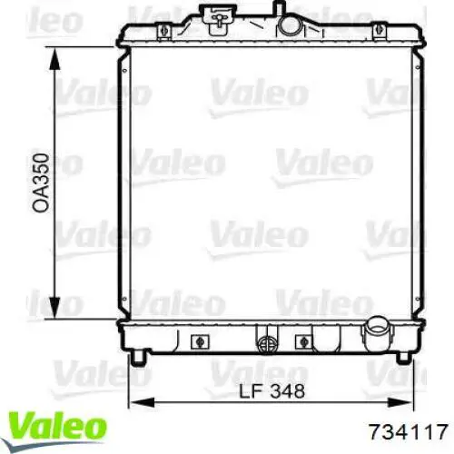 Радиатор охлаждения двигателя VALEO 734117