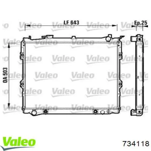 Радиатор 734118 VALEO