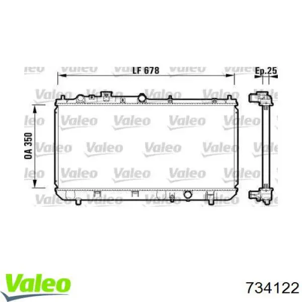 Радиатор 734122 VALEO