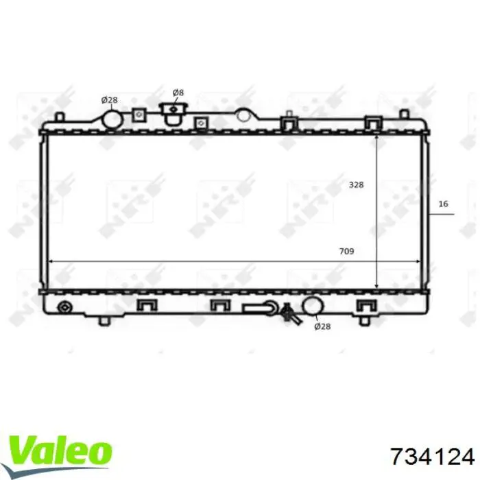 Радиатор 734124 VALEO