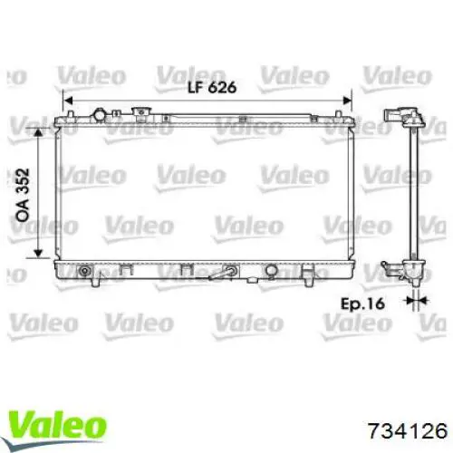 Радиатор 734126 VALEO