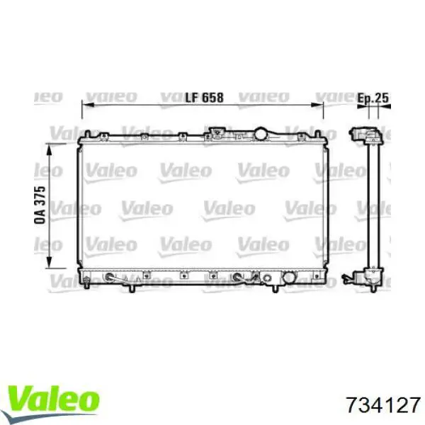 Радиатор 734127 VALEO